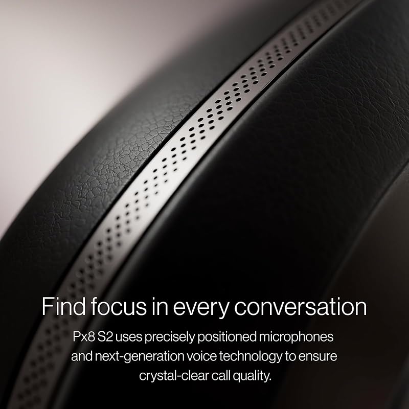 Auscultadores sem fios Px8 S2 Over-Ear com cancelamento de ruído, Bluetooth e carregamento rápido - Warm Stone