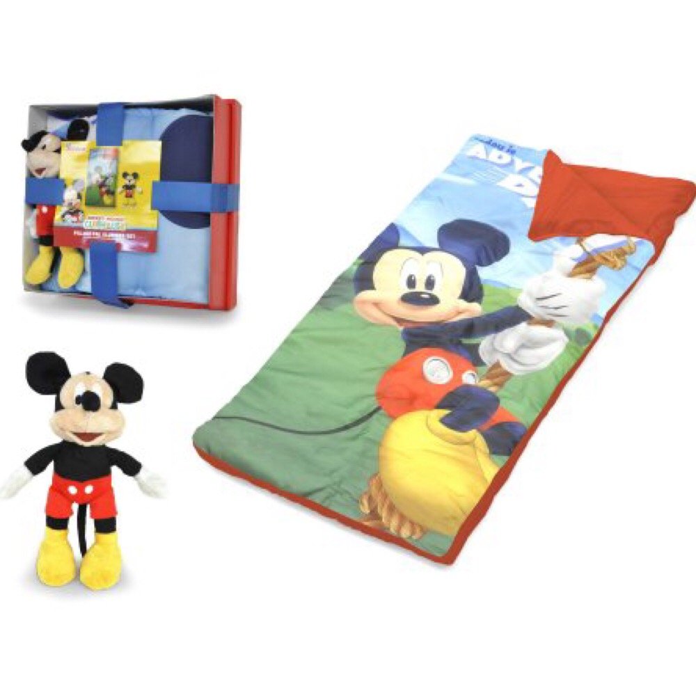 Disney Mickey Mouse Sleeping Bag With Figural Pillow Christmas Presents