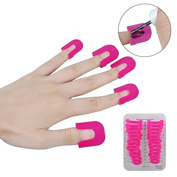NESA 26 Pcs/lot Nail Polish Tips Cover Edge Anti-Flooding Plastic Template Clip Manicure Tools Set Nail Tools
