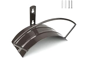 Eastrans Wall Mounted Garden Hose Holder Hold 125ft 3/4" Hose, Durable and Heavy Duty Rust-Free Hose Hanger for Water Hose, Keep Your Backyard Neat and Clean,Brown