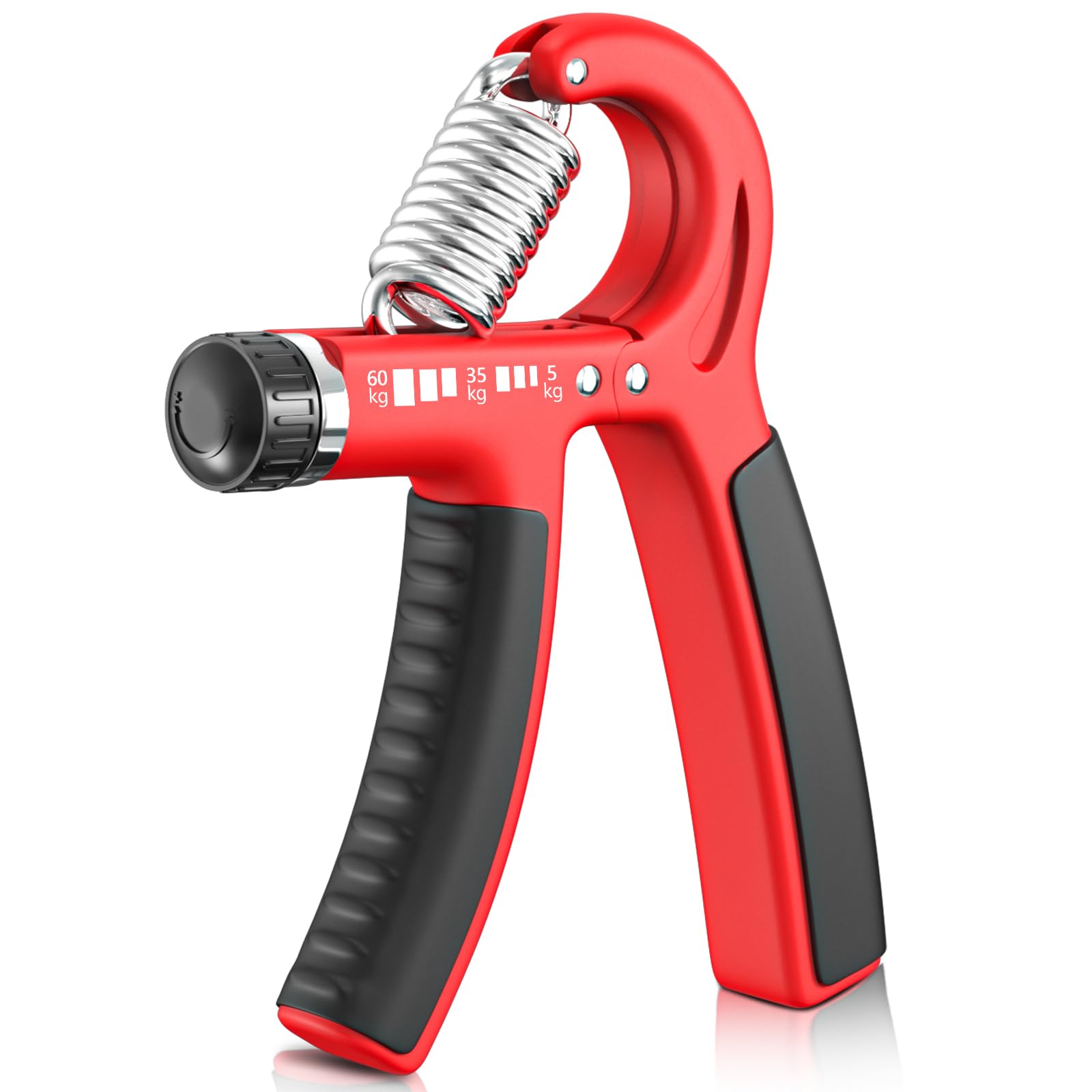 FitBeast Grip Strengthener Forearm Strengthener, Adjustable Hand Grip for Strength Training & Rehabilitation, 5-60 kg Resistance, Ideal for Athletes and Physical Therapy (Red)
