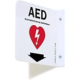 SmartSign "AED" Projecting Sign | 6" x 6" Acrylic