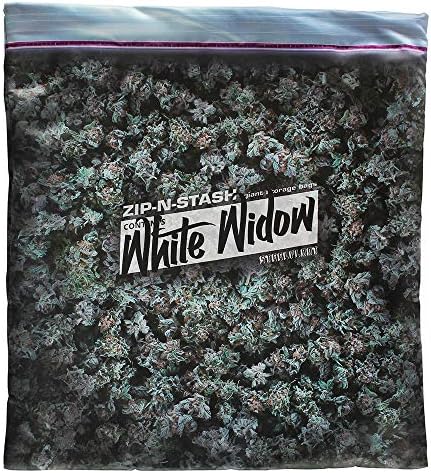 White Widow Giant Stash Weed Pillowcase | Decorative Throw Pillow Cover with Realistic Reefer Imagery | Secret Pocket Compartment | Fits 18 x 18 Inch Pillow Insert | Weed Decor