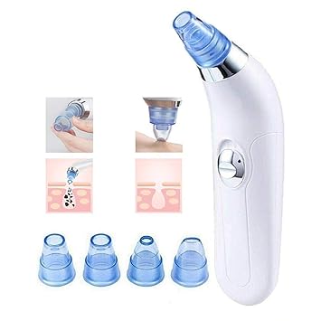 DPISZONE 4 in 1 Blackhead Whitehead Remover Device for Face Acne Pimple Pore Cleaner Vacuum Suction Facial Care Tool for Men and Women