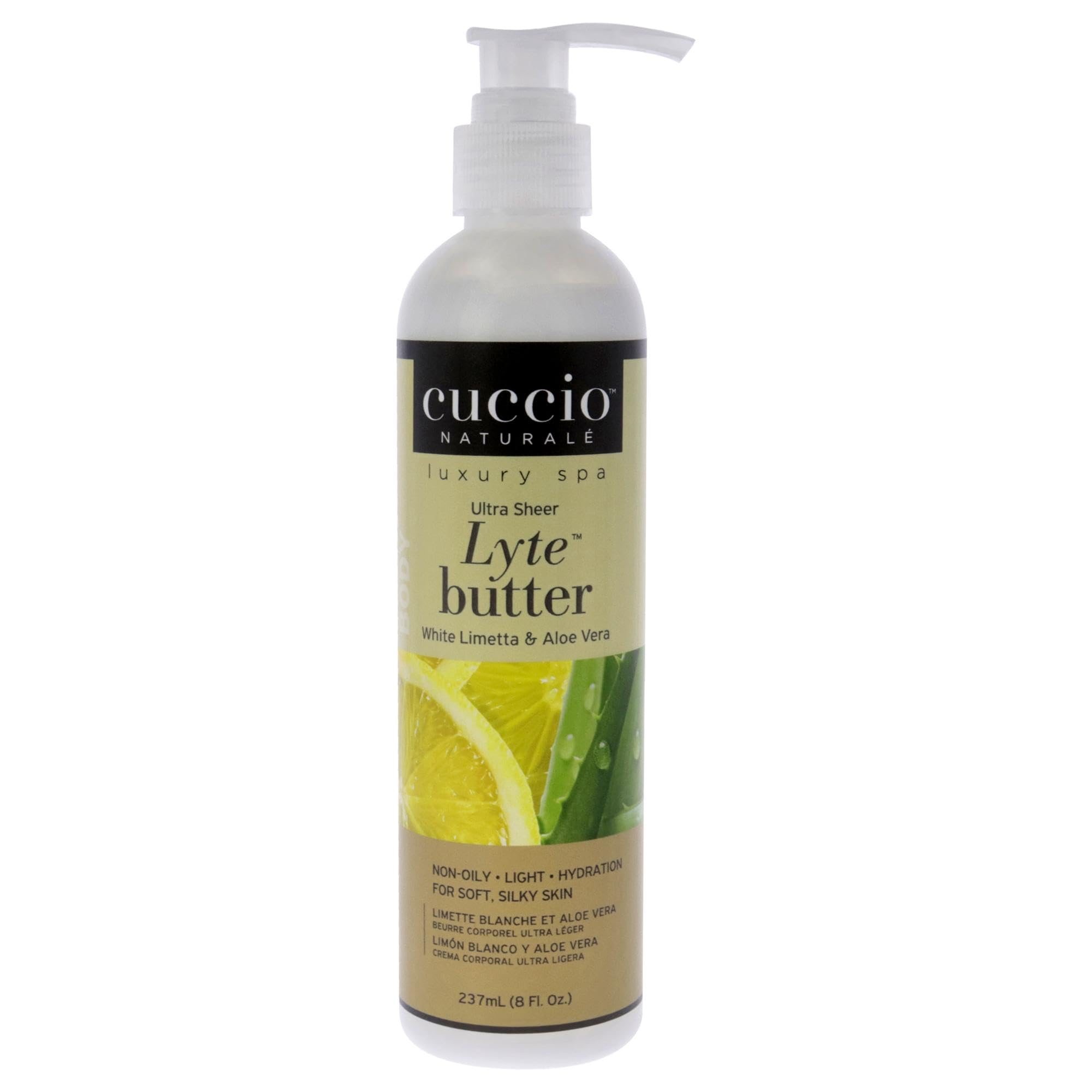 Cuccio White Limetta & Aloe Vera Lyte Body Butter 237ml (8oz),I0090888 — image 1