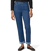 HUE Womens Girlfriend Mid-Rise Denim Pant