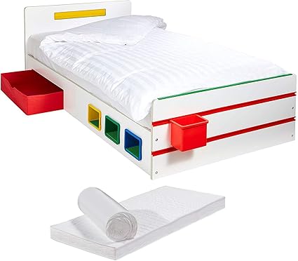 Bebe Gavroche Litt Materasso 190 Cm Room 2 Build Con Contenitore Compatibile Lego Con Materasso Amazon It Casa E Cucina