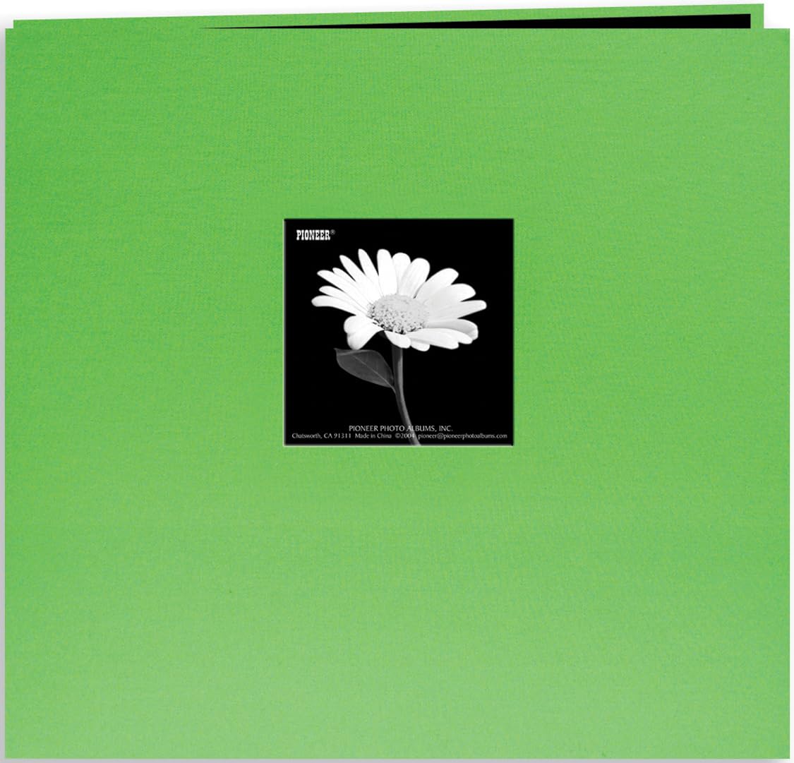 Pioneer 8 x 8-inch Book Cloth Cover Post Bound Album, Citrus Green