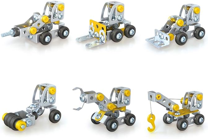 Amazon 車おもちゃ 組み立ておもちゃ 工事車両 作業車両 建設車両セット 金属 車おもちゃ 分解おもちゃ男の子 Diy 車セット 車 知育玩具 子供用 誕生日プレゼント子供 景品 134ピース 大工さん おもちゃ