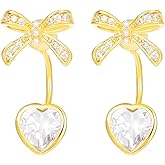 14K Gold Plated Cubic Zirconia Drop Earrings for Women Jewelry