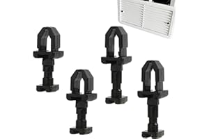 RJLCTH 4 Pack RV Refrigerator Vent Cover Latch Kit, RV Refrigerator Parts Compatible with Dometic & Norcold Models, Easy Install, Secure Vent Clips for Efficient Cooling, Ideal for Camper, Motorhome