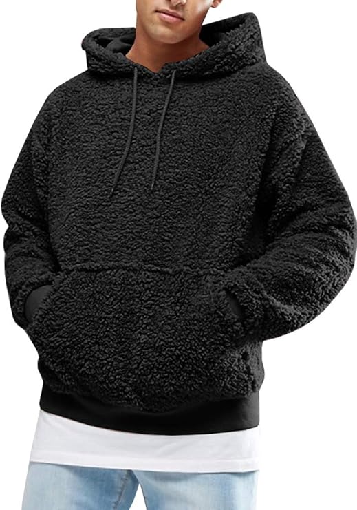 teddy bear fleece hoodie mens