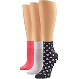 HUE Women’s Cotton Body Sock, 3 Pair Pack