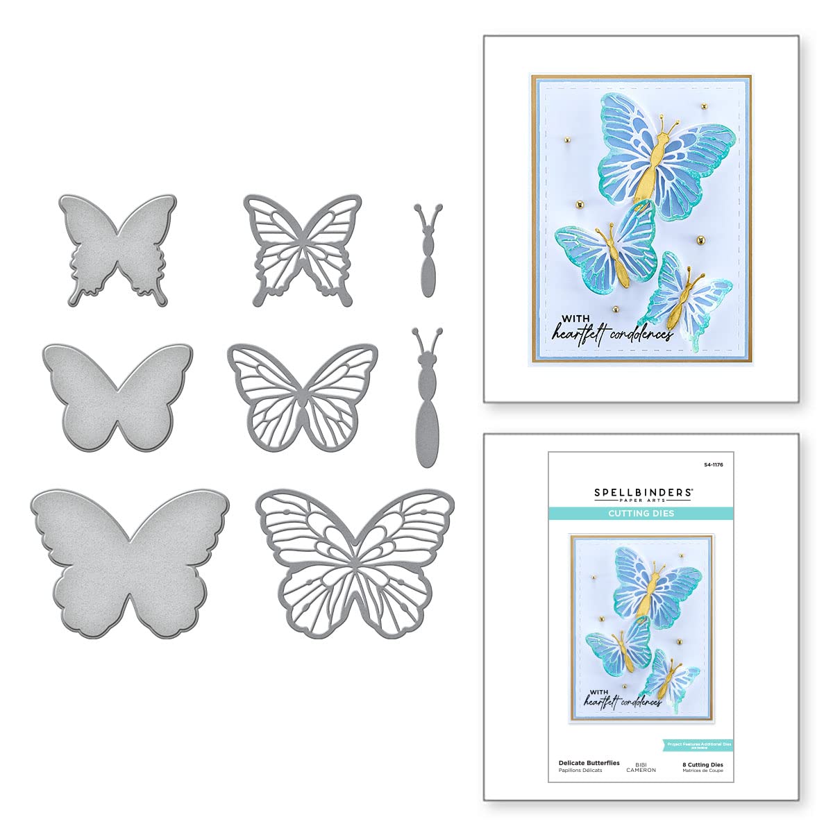 Spellbinders Delicate Butterflies, Bronze