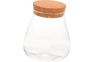 GARVALON Landscape Glass Bottle for Planting Corked Jar for Displaying Moss Flowers and Plants Decorative