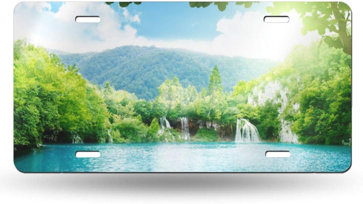 Elizadaisy Lake in Deep Forests Landscape License Plate for