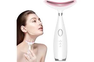 AMILKME Neck Face Beauty Device, Skin Care Face Massager, 3 in 1 Facial Massage Tool with Heating & Vibration