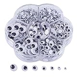 Kuuqa 650 Pieces Googly Eyes Wiggle Eyes Self Adhesive Googly Eyes (7 Sizes)