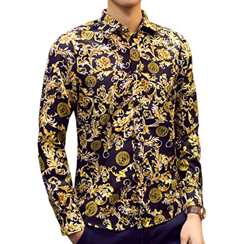 Gold Flower Long Sleeve Shirt 