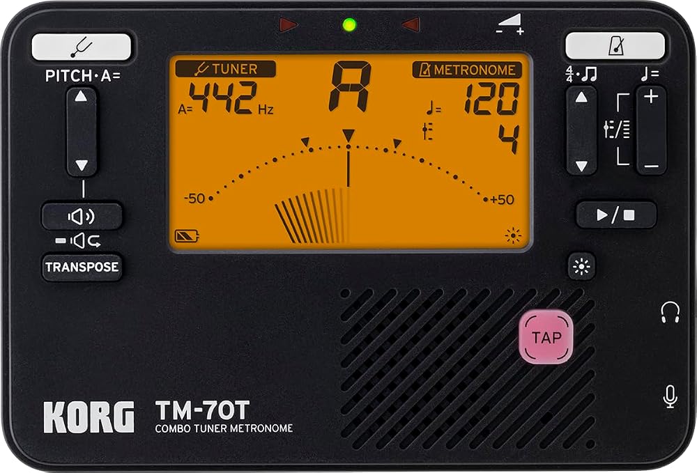 Korg TM70T Metronome and Chromatic Tuner Black