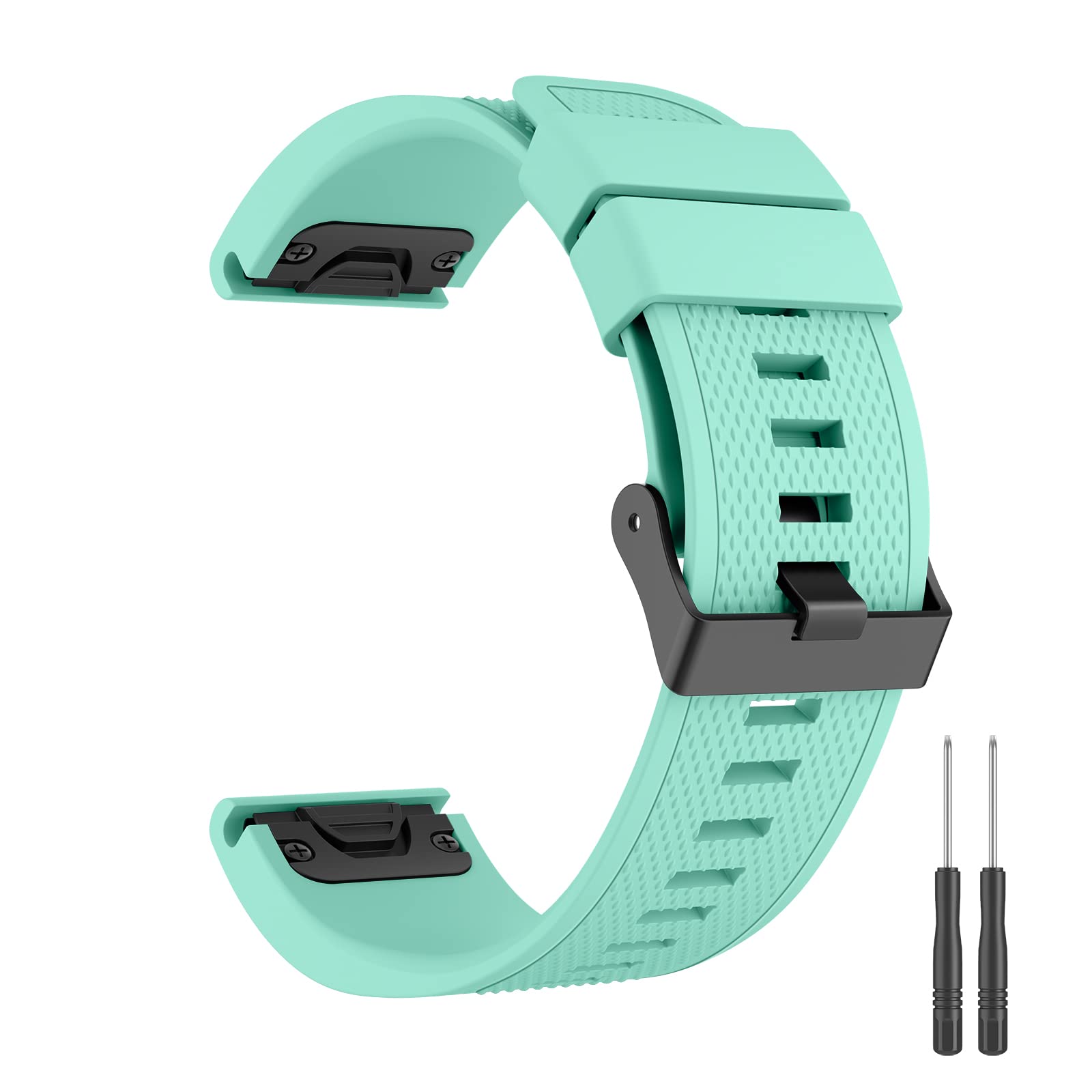 for Quickfit 22mm Strap for Garmin Fenix 7/Fenix 7 Pro/Fenix 7X/Fenix 6 Pro/Fenix 6/Fenix 5/5 Plus Strap,Silicone QuickFit 22mm Band for Garmin Instinct/Approach S60/S62/Forerunner 945/935(Lake Blue)