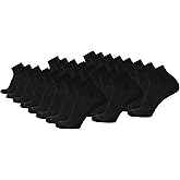 AND1 Mens Quarter Socks - 24 Pack Lightweight Moisture Wicking Performance Stretch Mens Athletic Socks (Sizes 6-12.5)