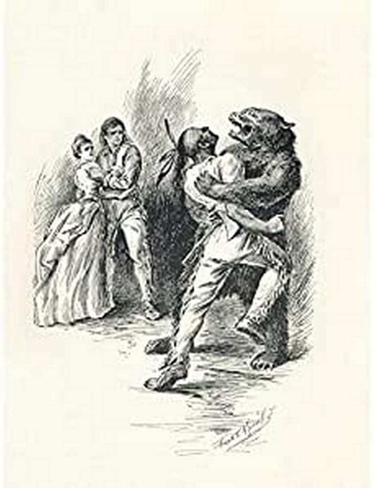 Merrill Last Mohicans Hawk-Eye Magua Illustration Art Print Canvas Premium Wall Decor Poster Mural