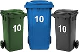 Rubigo 3 x Bin Numbers 0-99 A-D 17.5cm Weatherproof Vinyl Stickers