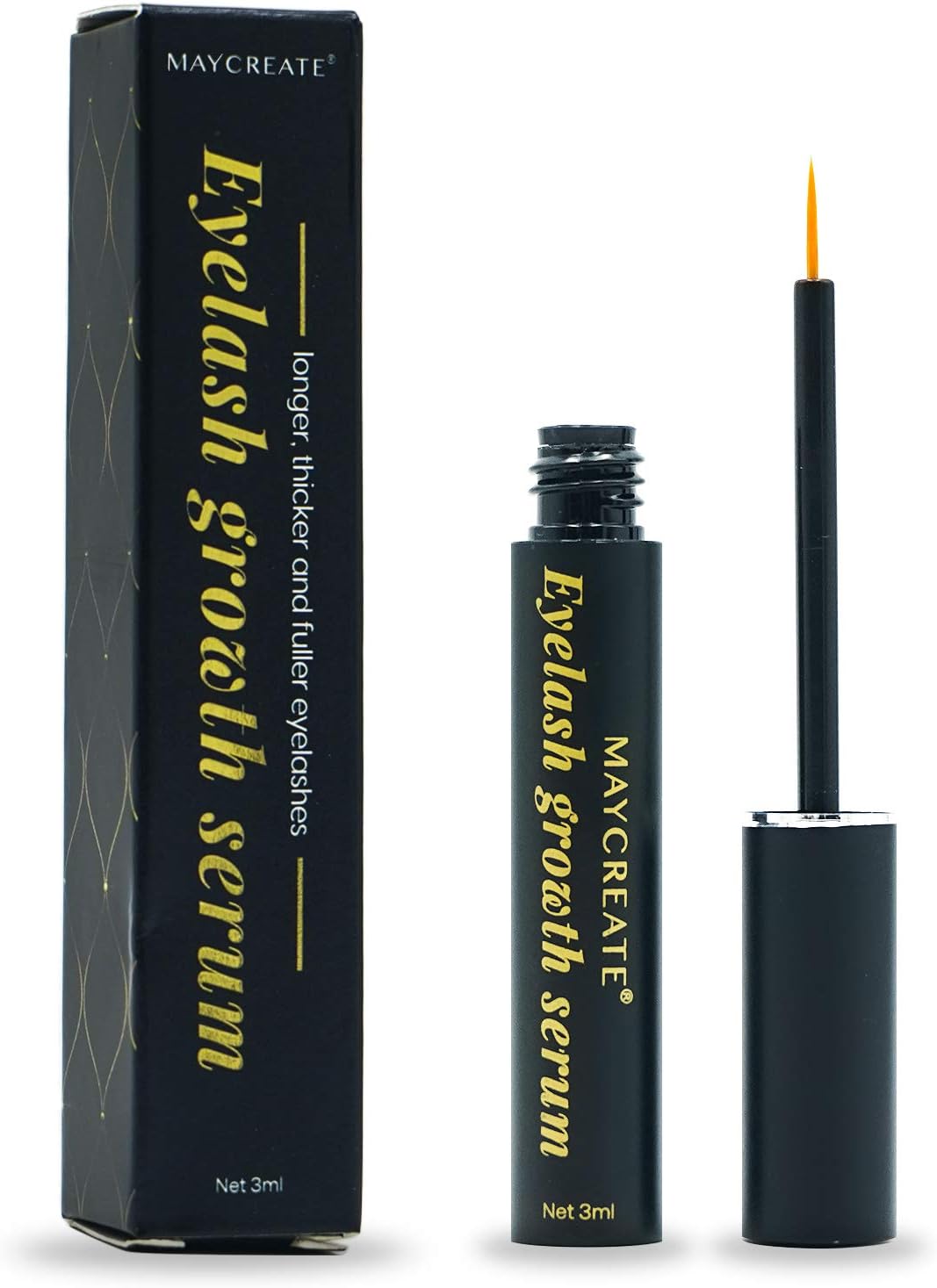 Maycreate Eyelash growth serum, Natural Eyelash Growth Enhancer & Brow