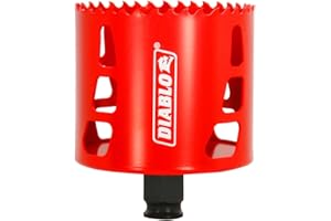 Diablo Bi-Metal Hole Saw with Variable Tooth Design for Faster Cuts - Fits with Snap-Lock Plus Mandrel System - 3" Diameter, 2-3/8" Length - DHS3000