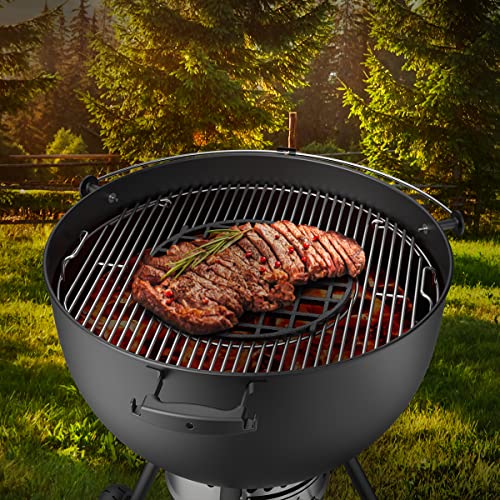 12 Inch Diameter PreSeasoned Cast Iron Grate Replacement for 22inch Grill，er Original