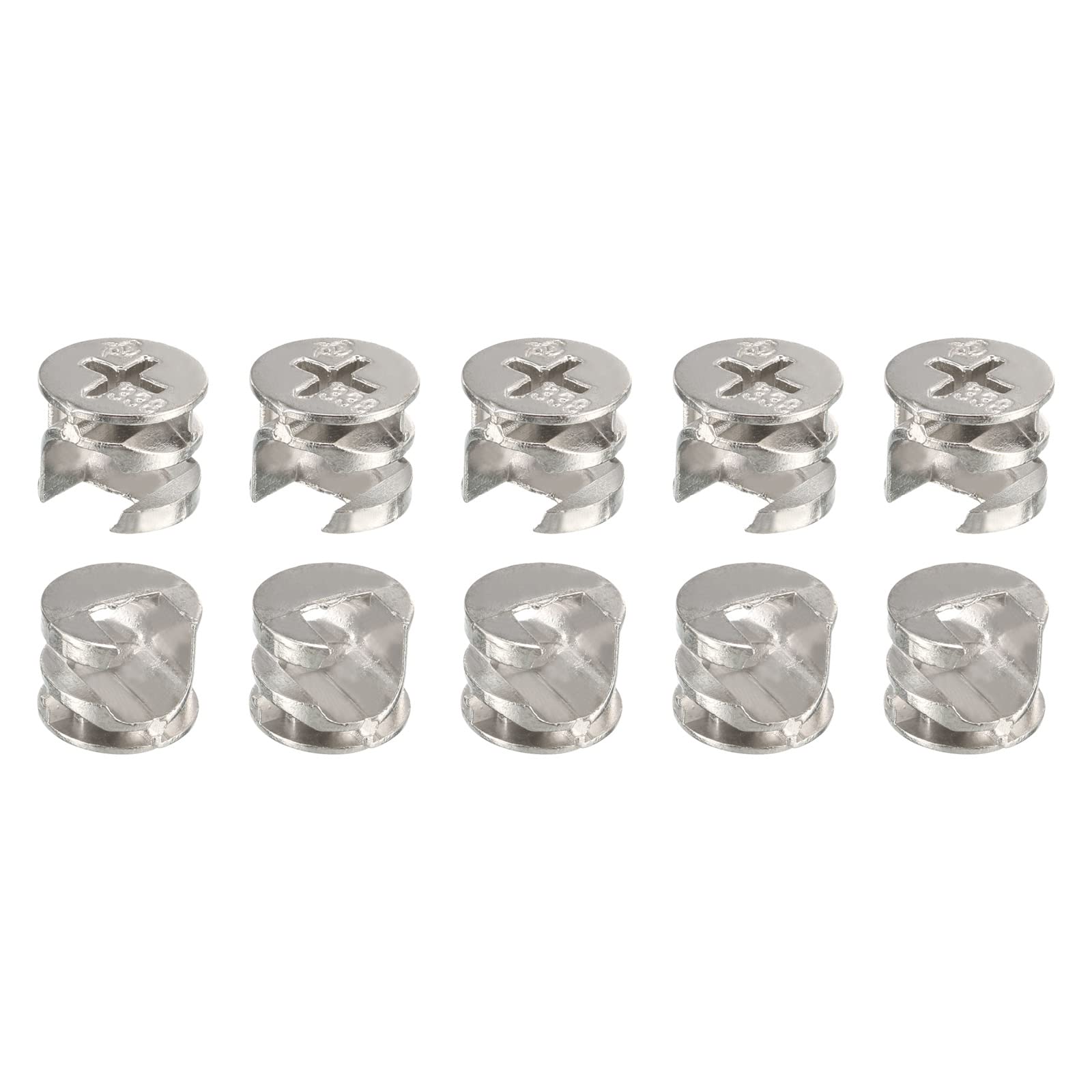 DTGN 14.4x11.7mm(DxH) Cam Lock Nut - 10Pack - Good for Wood Wardrobe Table Bookshelf - Furniture Cam Fittings Connectors - Copper Tone