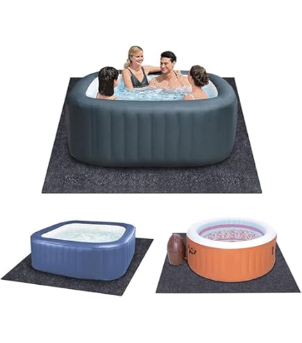 Hot Tub Mat For Inflatable Tub Hot Tub Base ALYCLIP 100'' X 100