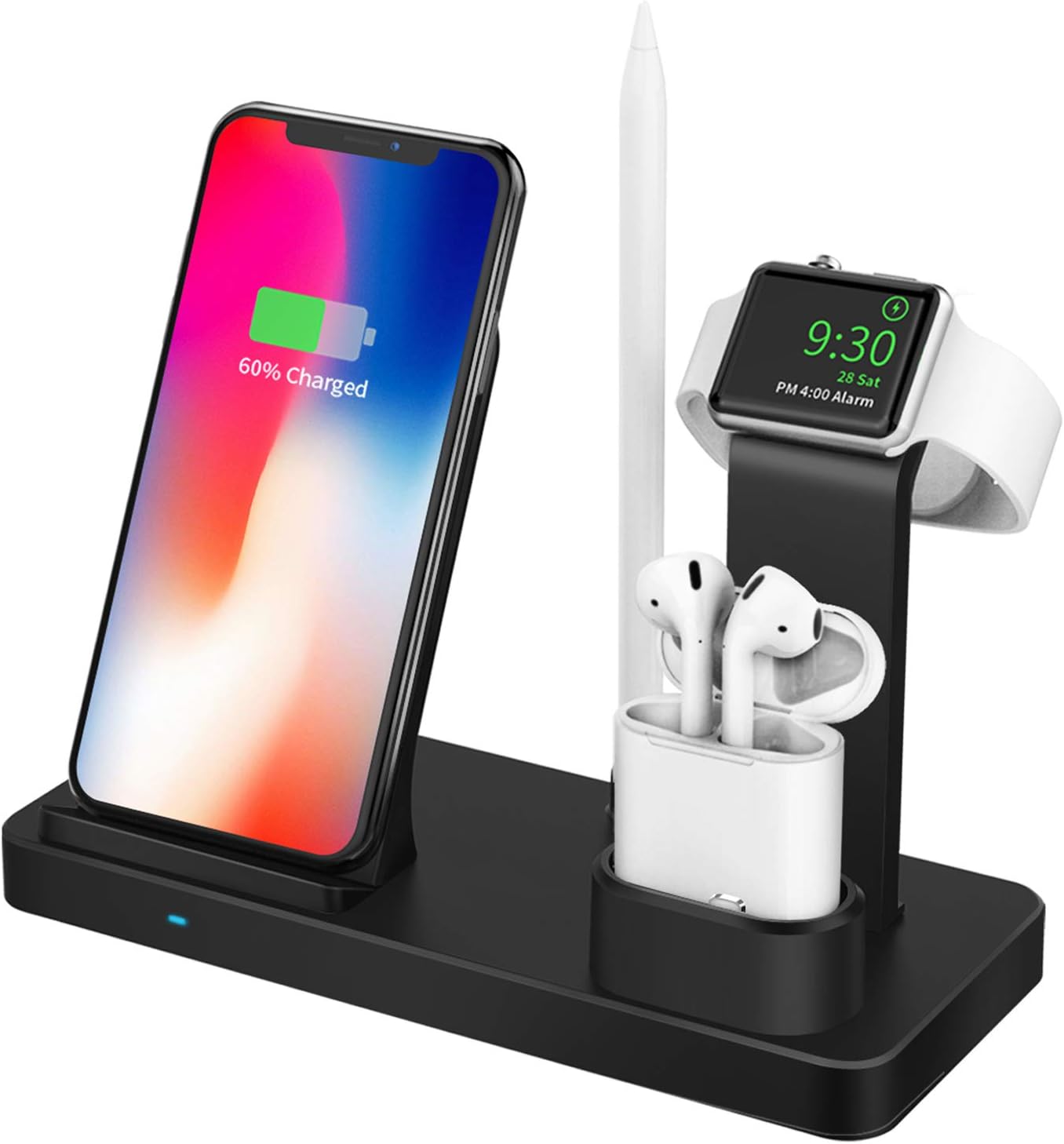 Wireless Charger,Fast Wireless Charger Charging Pad for Samsung Galaxy Note 8 S8 S8 Plus S7 S7 Edge Note 5 S6 Edge Plus, Standard Charge for Apple iPhone X/8/8 Plus (Black) (1)