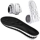 4D Cloud Technology Insole - Super Soft Comfort Insoles, Soft Foot Protection Cloud Feeling Insole, U-Shape Memory Foam Insoles, 4D Sports Memory Foam Insoles (Black, Men 10.5-11.5/Women 12-13)