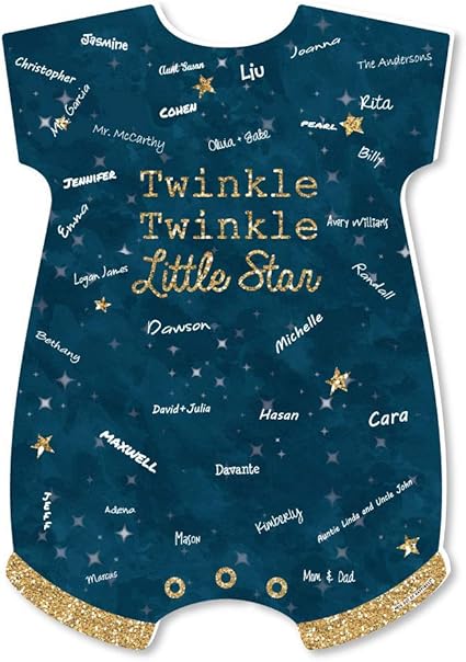 twinkle twinkle little star baby shower guest book