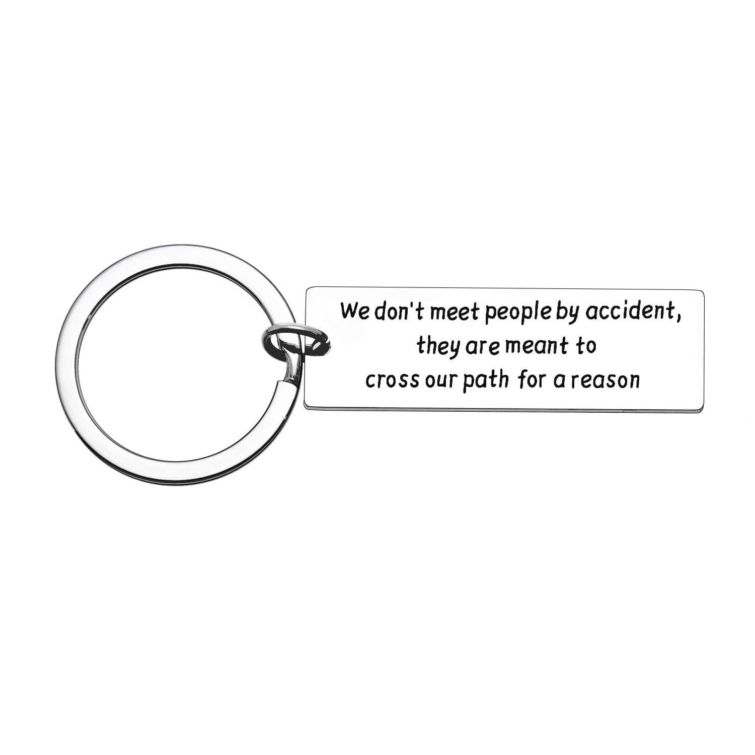 MADHAHEFU Coworker Leaving Gifts Women Men Keychain Jewellery Thank You Gifts Colleague Appreciation Key Ring Christmas Presents (Cross Our Path For A Reason)