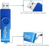SunData 32GB USB 2.0 Memory Stick 3 Pack Swivel Design Blue Green Red view 6