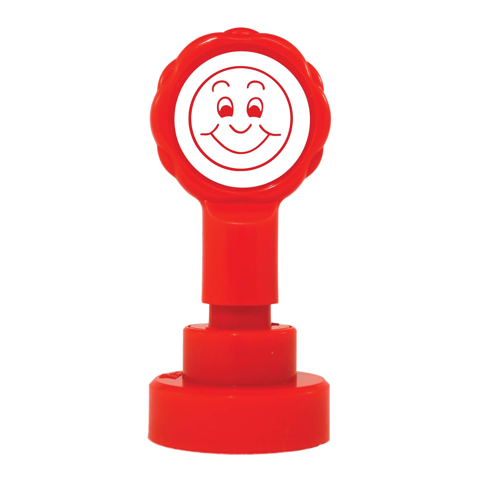 Xstamper Xclamations Smiley Face Teacher Stamp (Impression Size: 22mm). Pre-Inked Stamper for Marking School Work, Refillable Ink Stamps with Protective Dome - Genuine Xstamper Self Inking Stamps