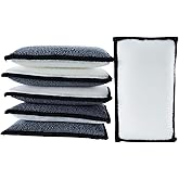 ANTSHINY Car Interior Scrubbing Sponge, Microfiber Car Wax Applicator Scrubber Pad, Car Detailing Microfiber Interior Scrub Pad,Washing Sponges for Car, Boat, Wood, Marble and Motorcycle - 6pcs (gray)