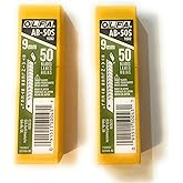O L F A OLFA 9282 AB-50S 9mm Stainless Steel Snap-Off Blade, 50-Pack (2PACK), packaging may vary