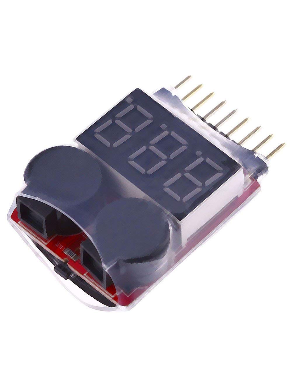 ARCELI Lipo Battery Tester, 2-8S Digital Voltage Monitor with Buzzer Alarm, Compact Voltmeter for LiPo Life LiMn Li-ion Battery (2PCS) - Image 4