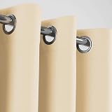 Aspire Homeware Blackout Curtains 66x72 Cream Eyelet Thermal Insulated view 3