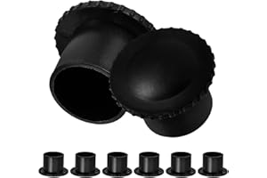 TOYANDONA 8Pcs Black Plastic Closet Rod End Caps for 22Mm Clothesline Poles, Wardrobe Rod Stoppers, Universal