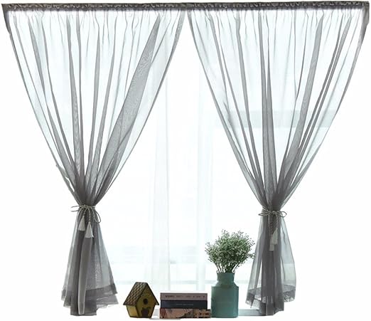 Amazon Com Bb Er Paste Style Sheer Curtain Living Room Bedroom