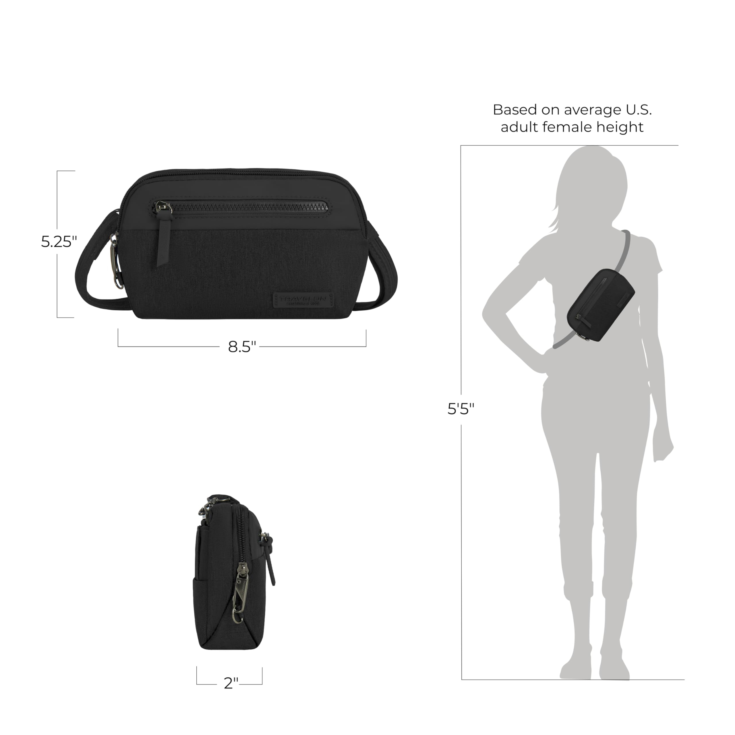 Travelon Anti-Theft Metro Convertible Small Crossbody Bag