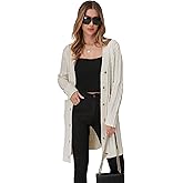 BuyiRen Womens Cardigan Sweaters Cable Knit Sweater 2025 Fall Winter Chunky Open Front Button Down Coats with Pockets