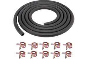 BERKEBUN 1/4"ID(6mm) Fuel Line Hose 10FT NBR Neoprene Rubber Push Lock Hose High Pressure 280PSI for Automotive Fuel Systems Engines((1/4"ID*0.47"OD, 10 Ft)