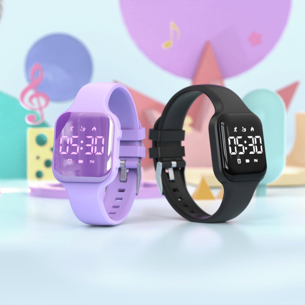 synwoo Kids Step Counter Watch, Digital Pedometer, Fitness Tracker Wristwatch, Waterproof Sport Watch, for Children Boys Girls Teens