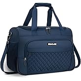 Travel Duffle Bag for Women, Underseat Carry On luggage Bag Foldable Overnight Weekender Hospital Bag Lightweight Airplanes Personal Item Travel Tote Bag for Women Birthday Gifts, 16IN Navy Blue